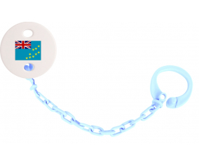 Attache-tuvalu bandera piruleta color Sky Blue