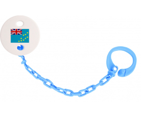 Attache-tuvalu bandera piruleta turquesa azul