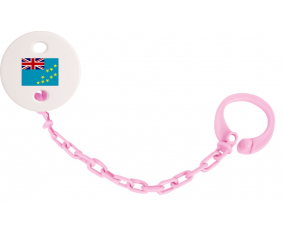 Attache- Bandera tuvalu piruleta color rosa claro