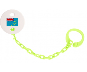 Attache-Bandera verde de Tuvalu