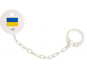 Attache-bandera tetina Ucrania color blanco