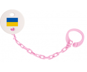 Attache-bandera tetina Ucrania color rosa claro
