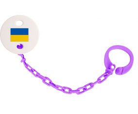 Attache-bandera tetina Ucrania color violeta