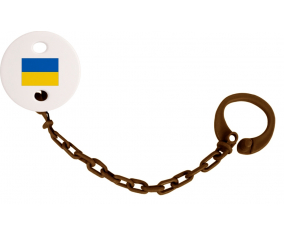 Attache-bandera tetina Ucrania color marrón