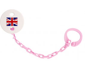 Attache-bandera tetina Reino Unido color rosa claro