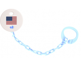 Attache-bandera tetina Los Estados Unidos de América color Sky Blue
