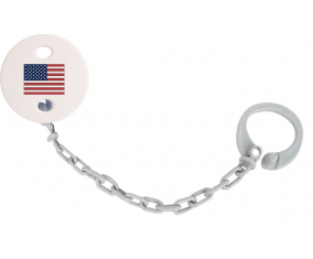 Attache-bandera tetina Los Estados Unidos de América Color gris