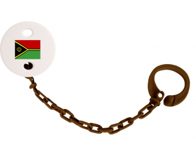 Attache-Bandera piruleta Vanuatu Color Marrón