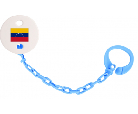 Attache-Bandera tetina Venezuela azul turquesa