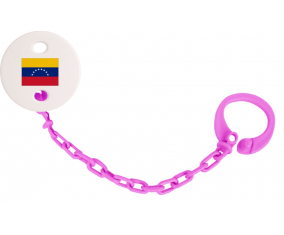 Attache-Bandera tetina Venezuela fuschia rosa