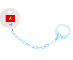 Attache-bandera tetina Vietnam color Sky Blue
