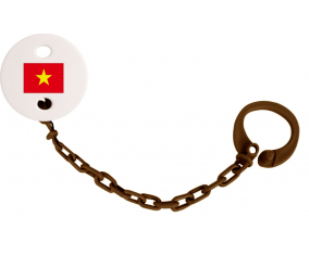 Attache-bandera tetina Vietnam Color marrón