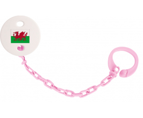 Attache-Bandera tetina Gales rosa claro