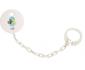 Attache-sucker Imprimir mi identidad Bahamas color blanco