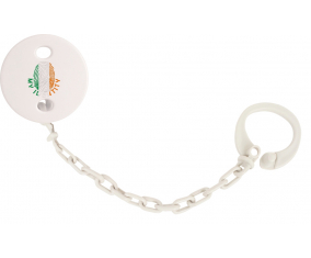 Attache-impresión tetina Mi identidad Irlanda Color blanco