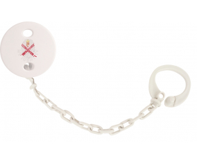 Attache-sucker Print My Identity Island en jersey color blanco