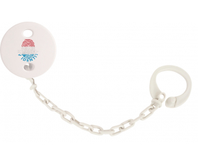 Attache-lollipop Impresión Mi identidad Luxemburgo color blanco
