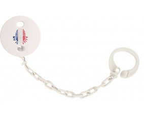 Attache-tetin Imprimir Mi Identidad Saint Barthlemy Color Blanco