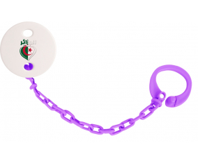Attache-Argelia piruleta en árabe - Corazón de color violeta