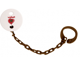 Attache-tetina Marruecos en árabe - Heart Color Brown