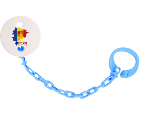 Attache-andora chupete mapas azul turquesa