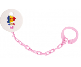 Attache-andora chupete mapea el color rosa claro
