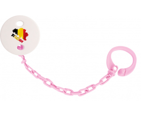 Attache-chupete Bélgica mapea el color rosa claro