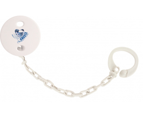 Attache-tétine I Love Greece mapea el color blanco