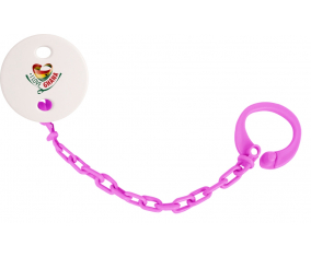 Attache-piruleta I Love Ghana fuschia color rosa