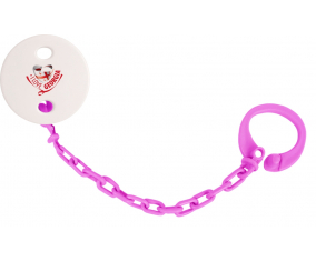 Attache-tetina Me encanta Georgia fuschia color rosa