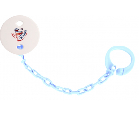 Attache-tetina Me encanta Costa Rica color Sky Blue