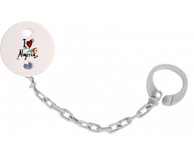 Attache-tetina amo Argelia - Bandera gris