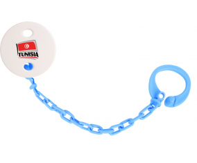 Attache-Lollipop Bandera Túnez diseño 1 color azul turquesa