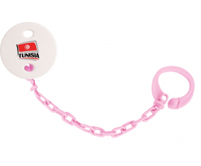 Attache-lollipop Bandera Túnez diseño 1 color rosa claro