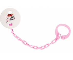 Attache-piruleta Me encanta Egipto diseño 1 color rosa claro