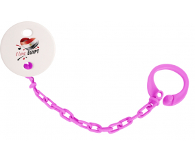Attache-piruleta Me encanta Egipto diseño 1 color Rosa fuschia