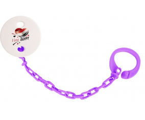 Attache-piruleta Me encanta Egipto diseño 1 color Violeta