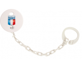 Attache-tetina Made in France diseño 2 color blanco