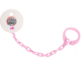 Attache-lollipop Ciudad de París diseño 1 color rosa claro