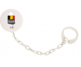 Attache-tétine Made in Belgium design 1 color Blanco