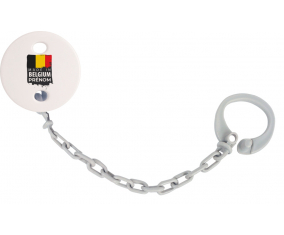 Attache-tétine Made in Belgium design 1 color Gris