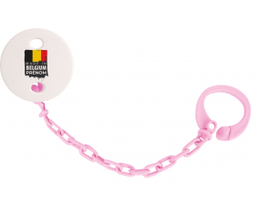 Attache-tétine Made in Belgium diseño 1 color rosa claro