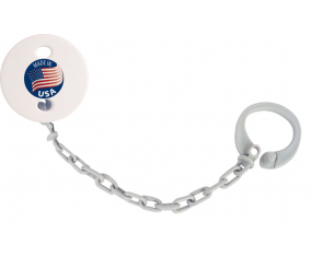 Attache-tetina made in USA Grey Color