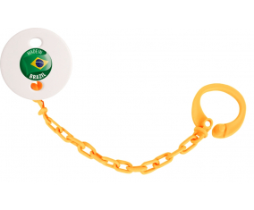 Attache-made in BRAZIL piruleta de color naranja