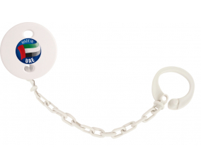 Attache-tétina hecha en color blanco de los Emiratos Árabes Unidos