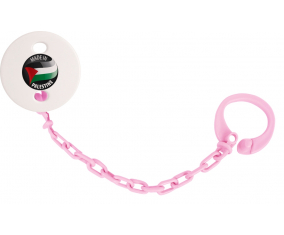 Attache-tetina made in PALESTINE color rosa claro