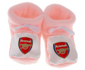 Chausson bebé arsenal club de fútbol color rosa
