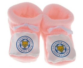 Chausson bebé Leicester City club de fútbol color rosa