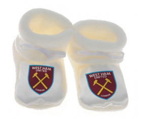 Chausson bebé West Ham United Football Club color blanco