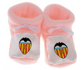 Chausson bebé Valencia Club de Color Rosa Fetbol